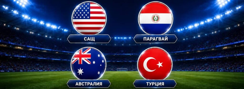 : Група D на Световното първенство 2026 събира САЩ, Турция, Парагвай и Австралия.