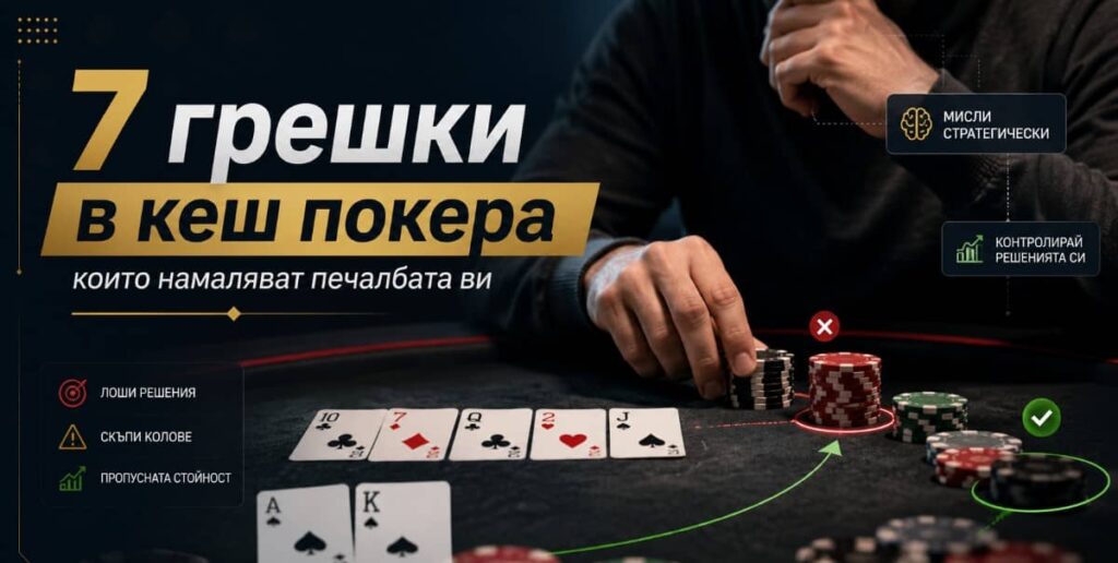 7 грешки в кеш покера, които намаляват печалбата ви